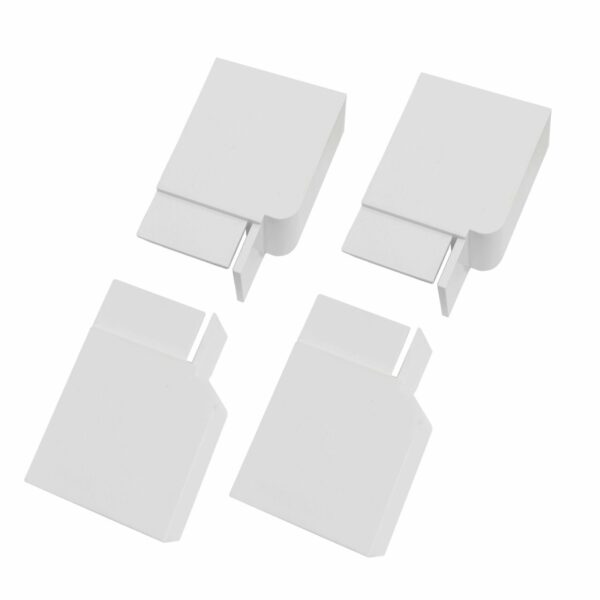 KIT ACABAMENTO DE CANTONEIRA - CONJUNTO COM 04 UN - COR BRANCO - ACESSORIO P/ SACADA  COD.ACDC